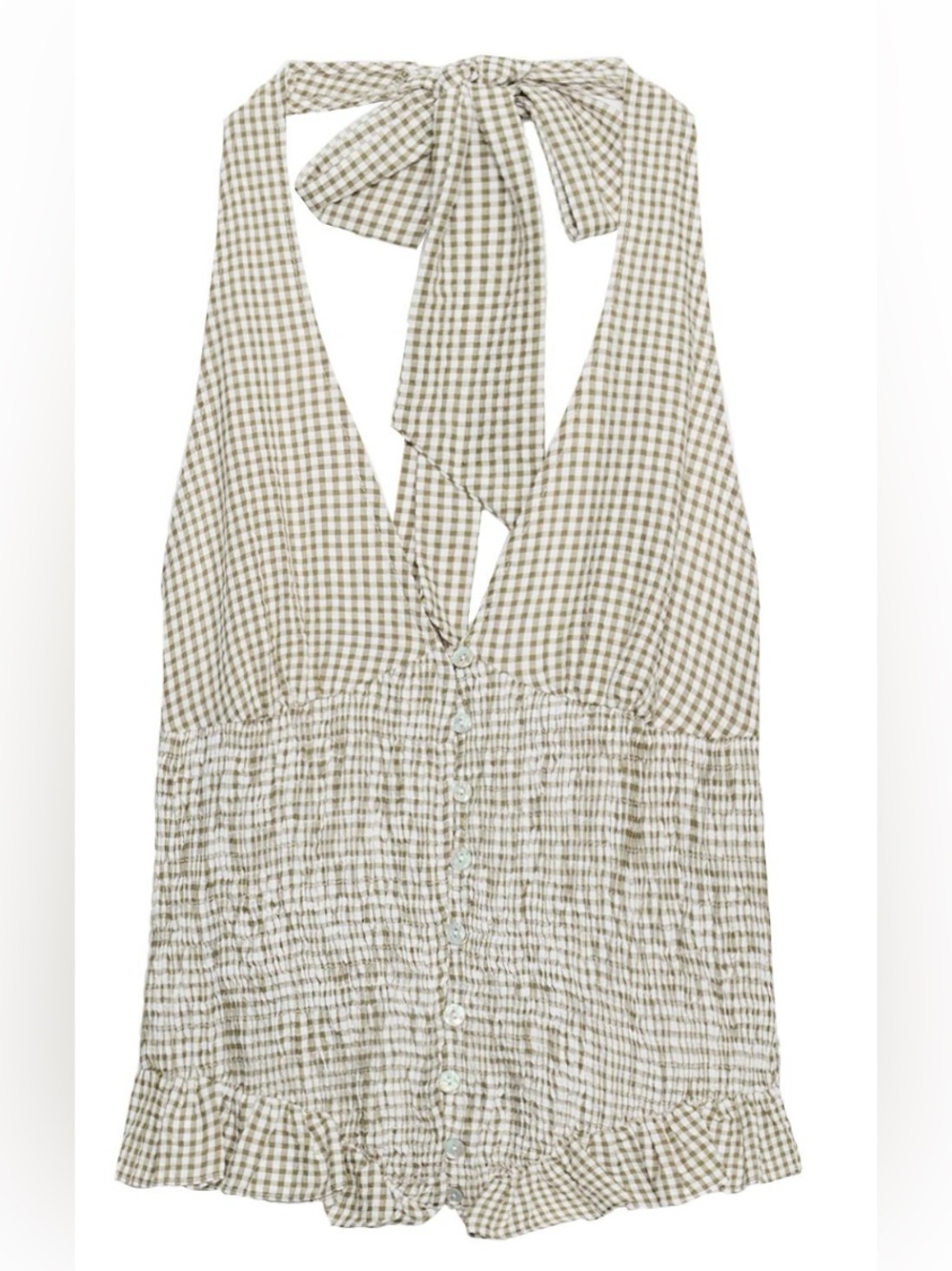 Zara Gingham Halter top - size small - new